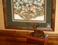 Babe Sculpture with Blossom Print